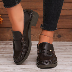 black loafers