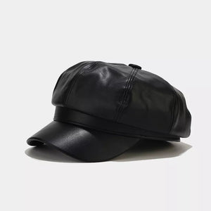 PU Imported Size & hat in Beige with fitted silhouette