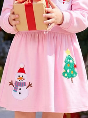 Pink sweatshirt dress with mini and pullover