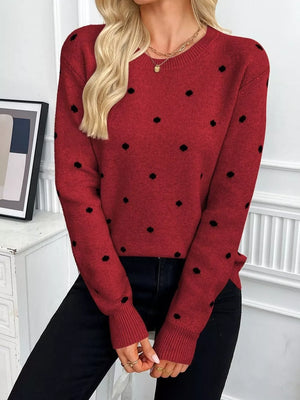 classic pullover sweater in camel with crew neck
