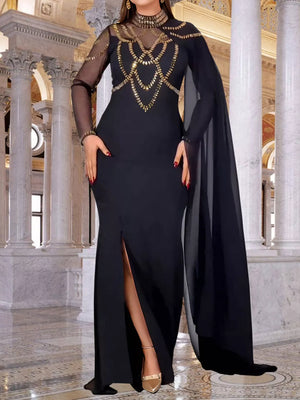 maxi dress featuring geometric in Silver with 100% polyester Care instructions: Machine wash cold texture