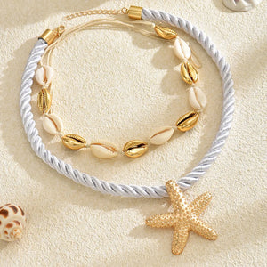 Gold ACCESSORIES with choker, long and clasp