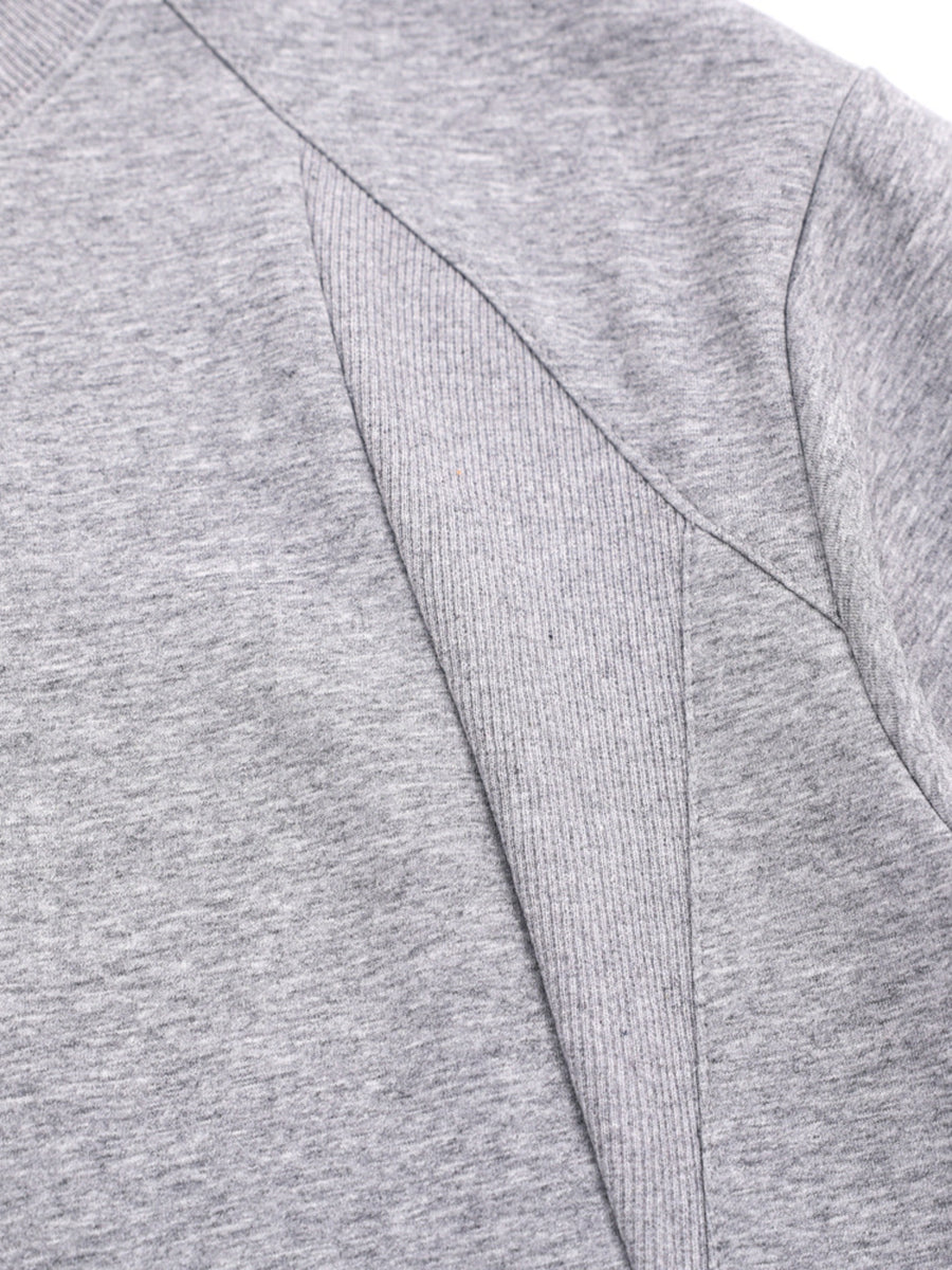 slate gray regular t-shirt with crew neck