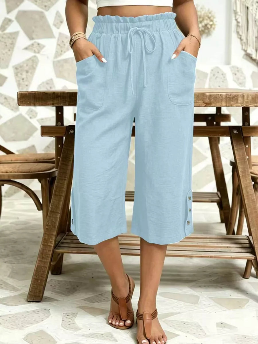 Burgundy capri with pocketed and not applicable