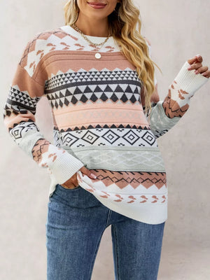 Black pullover sweater with hip-length and pullover