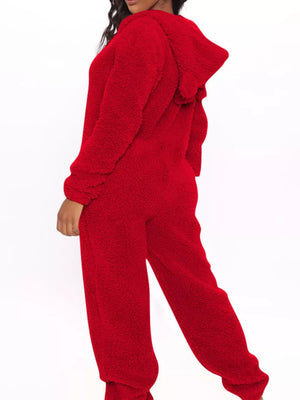 Red jumpsuit
