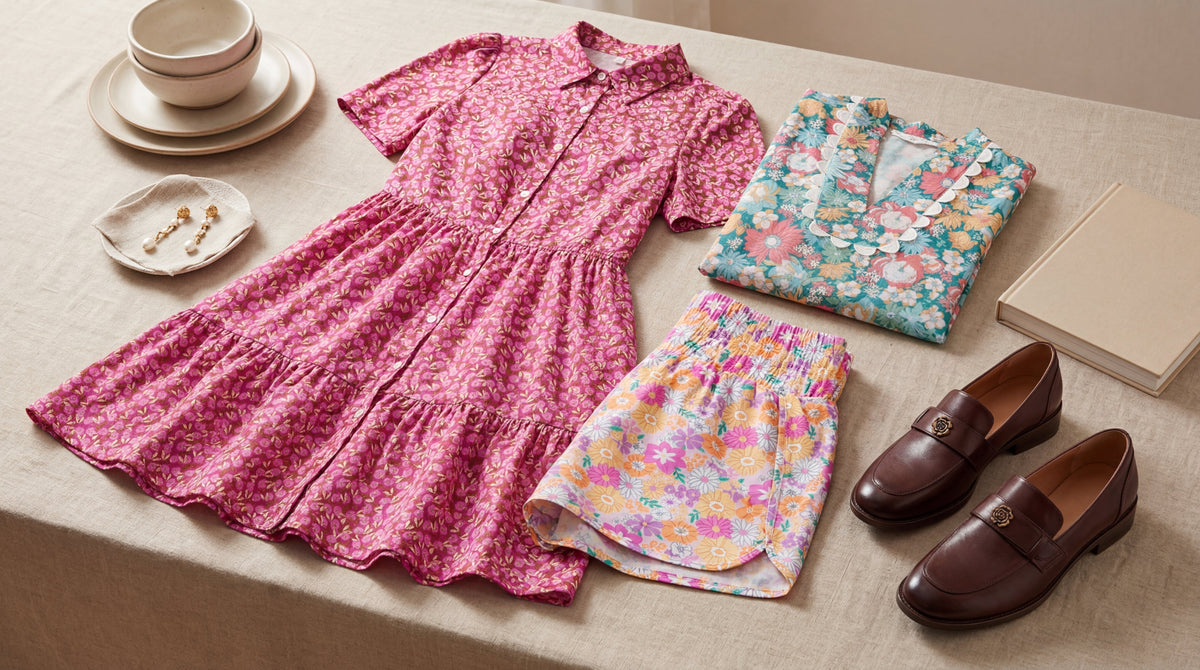 Floral Shirtdress with Tiered Skirt: The Season’s Must-Have | Vonili