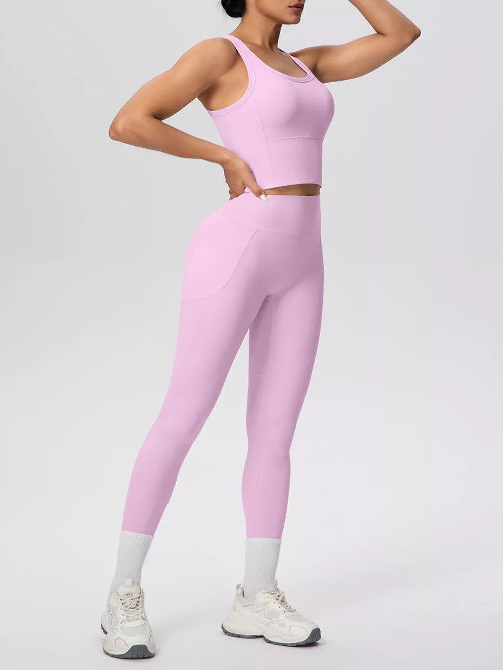 Cream athletic tank