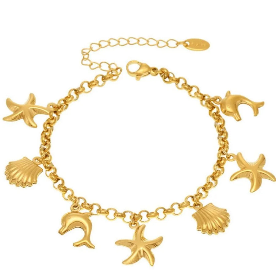 bracelet in Gold with charm details and wrist-length