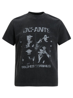 t-shirt in charcoal featuring graphic print and regular fit