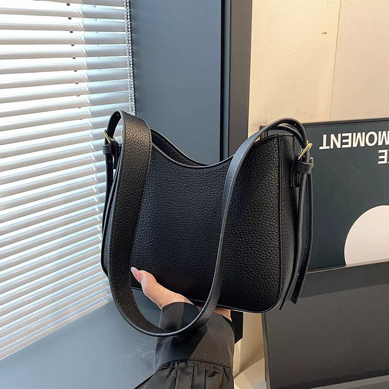 Brown Pu Leather Crossbody Bag