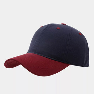 cap featuring color-block in Burgundy with cotton Imported Size &amp texture