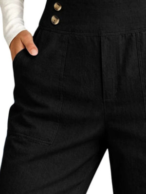 pants in Coffee Brown with pocketed and cropped