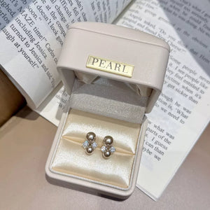 classic earrings in cream with not applicable