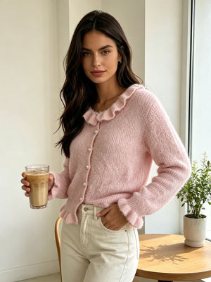 100% polyester Care instructions: Machine wash cold cardigan in White with regular silhouette