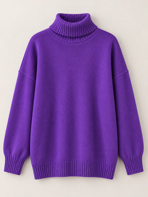 lime green oversized turtleneck sweater with turtleneck