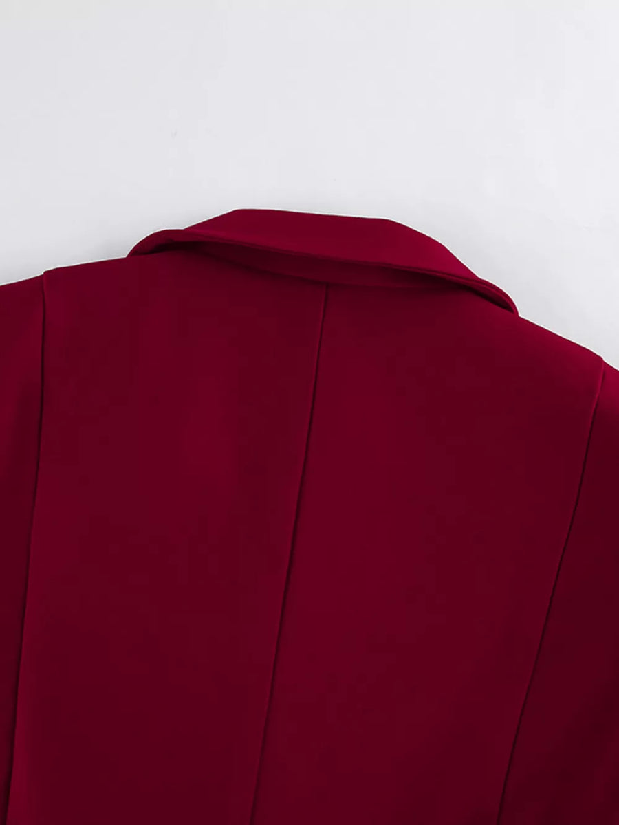 Single-breasted Blazer And Wide-leg Pants Set option 10