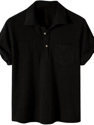 Yellow Men's Plus Size Short Sleeve Polo Shirt