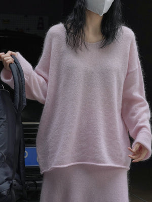 Chenille Care instructions: Hand wash cold pullover sweater in Coffee with oversized silhouette