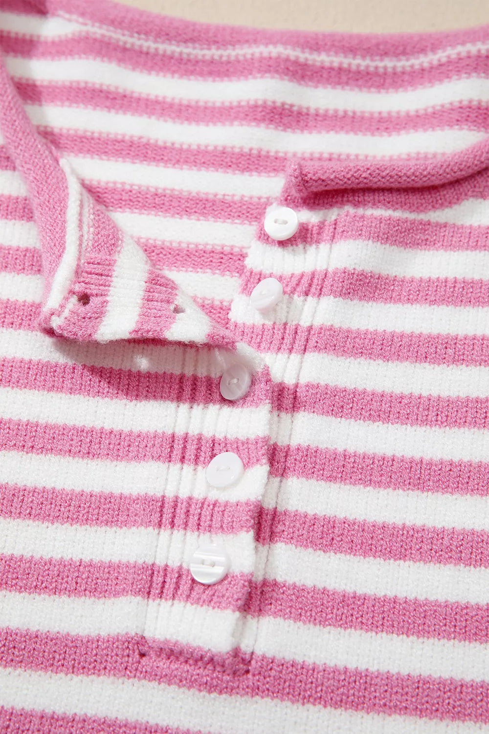 hot pink relaxed pullover sweater with henley