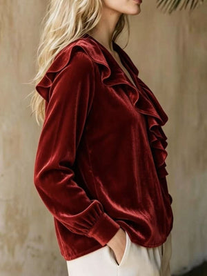blouse in Burgundy
