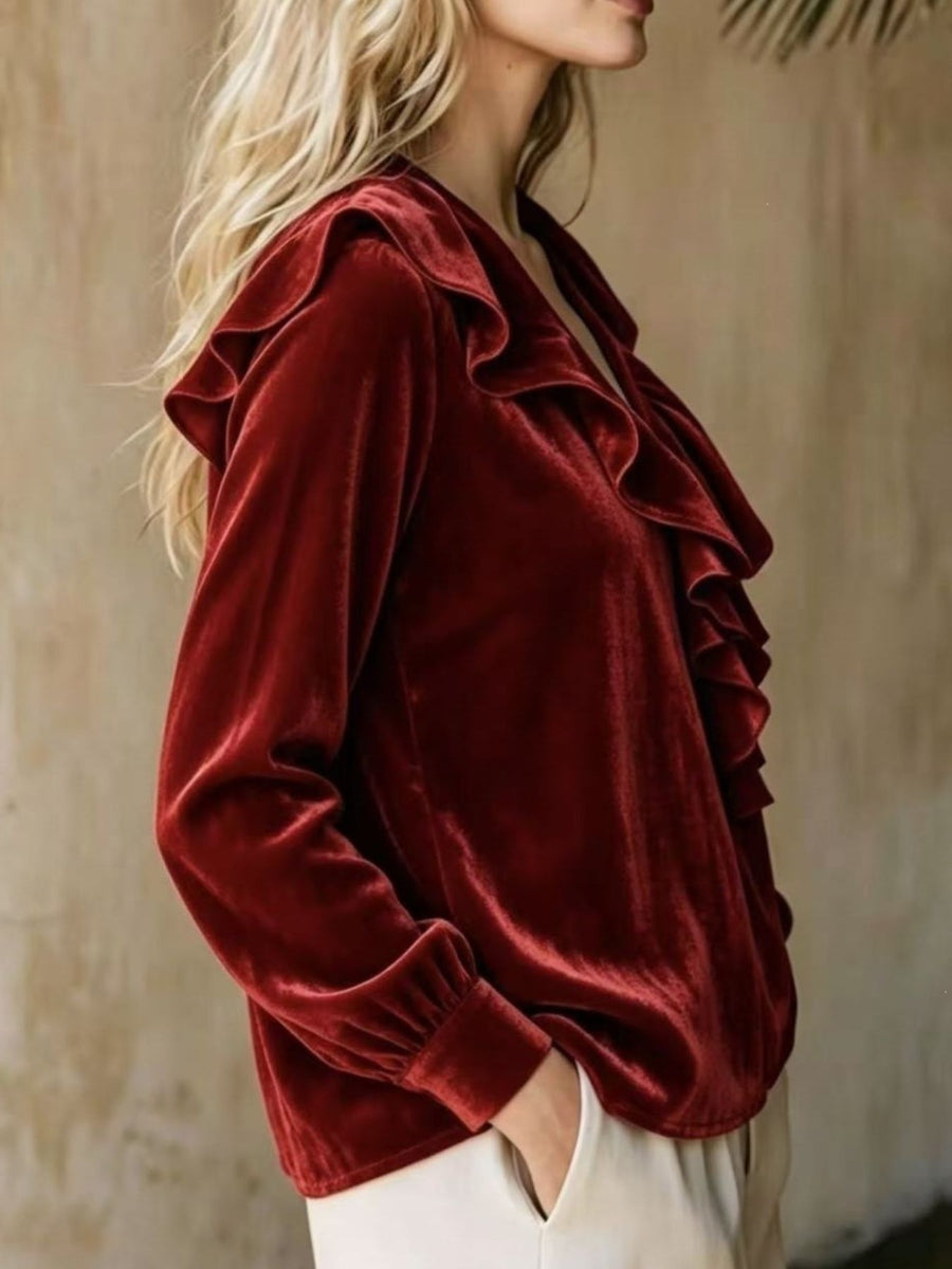blouse in Burgundy