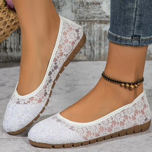Round Toe Slip-ons in Black