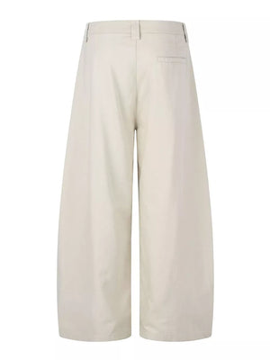 54% lyocell, 46% cotton Care instructions: Machine wash cold wide-leg pants in Apricot with wide-leg silhouette