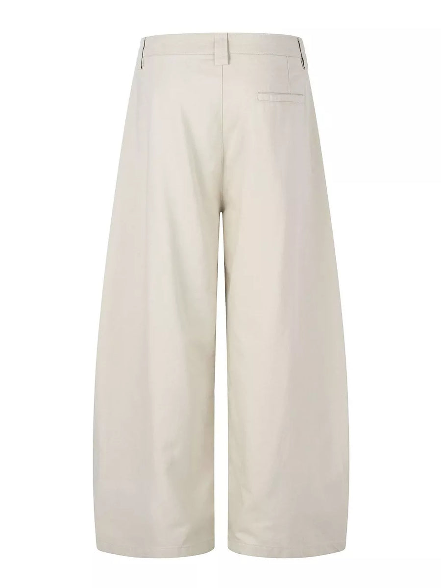 54% lyocell, 46% cotton Care instructions: Machine wash cold wide-leg pants in Apricot with wide-leg silhouette