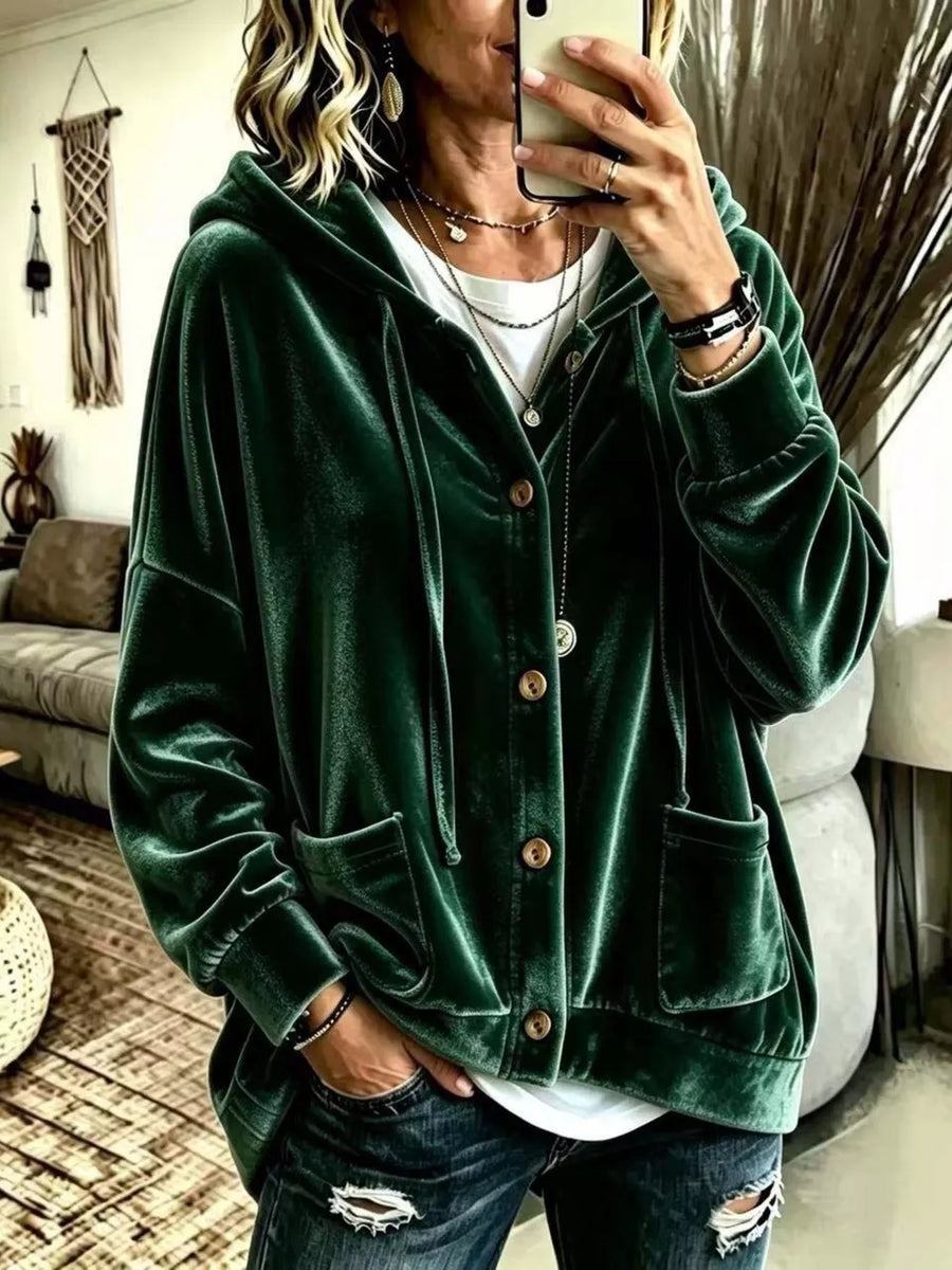 White relaxed hoodie with hooded