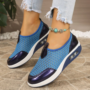 Mesh,Rubber Imported Size &amp slip-on shoes in Pink with wedge silhouette