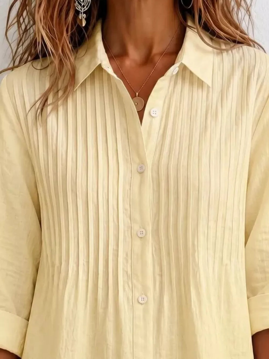 Men's Plus Size Long Sleeve Button-up Shirt in Grey