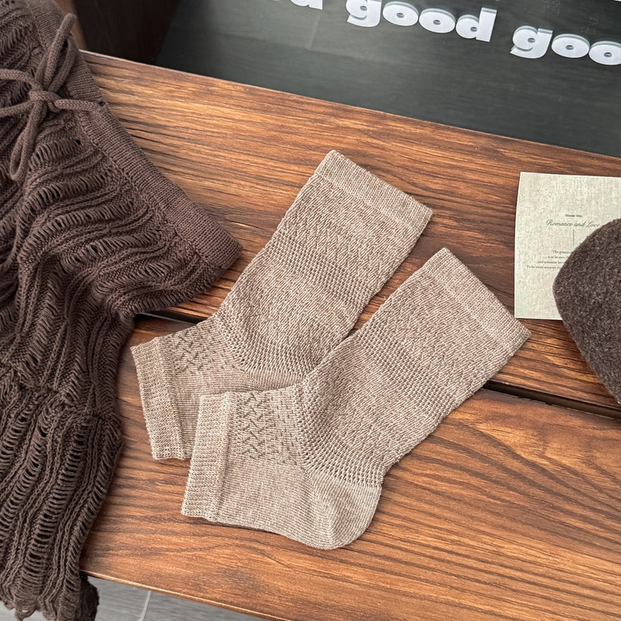 cotton Imported Size &amp socks in light gray with fitted silhouette