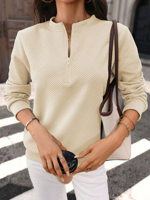 Army Green sweatshirt with stretch and long sleeve