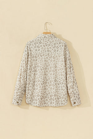 jacket featuring leopard-print in tan with 100% polyester Care instructions: Machine wash cold texture