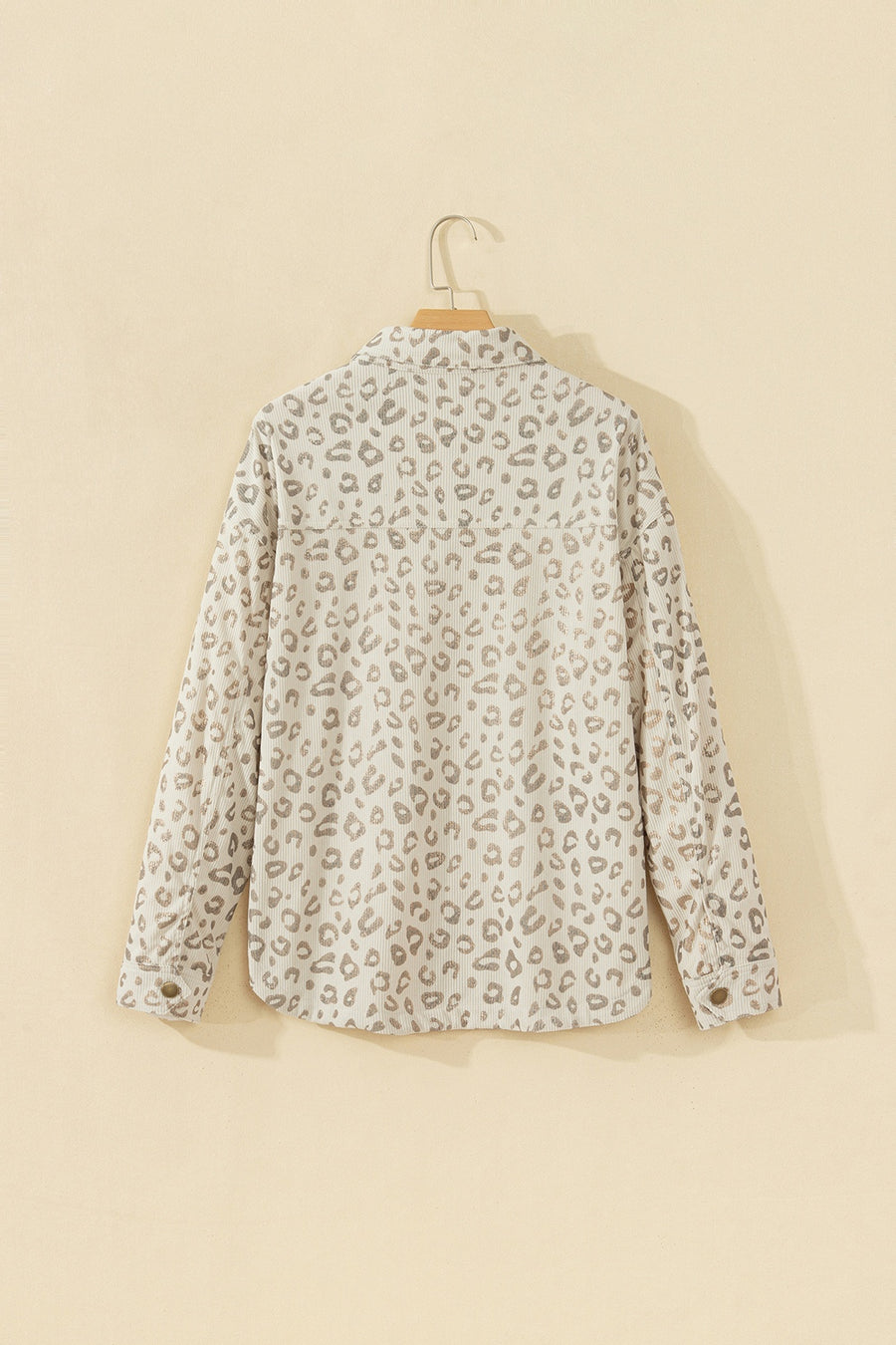 jacket featuring leopard-print in tan with 100% polyester Care instructions: Machine wash cold texture