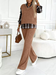Light Gray lounge set with two-piece and sleeveless