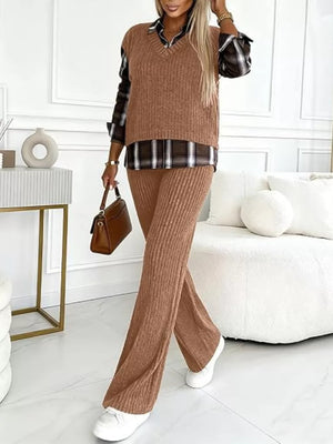 Light Gray lounge set with two-piece and sleeveless