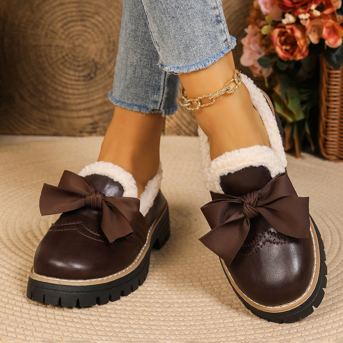 black loafers