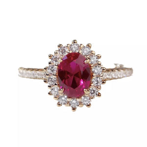 ruby red ring with not applicable and not applicable