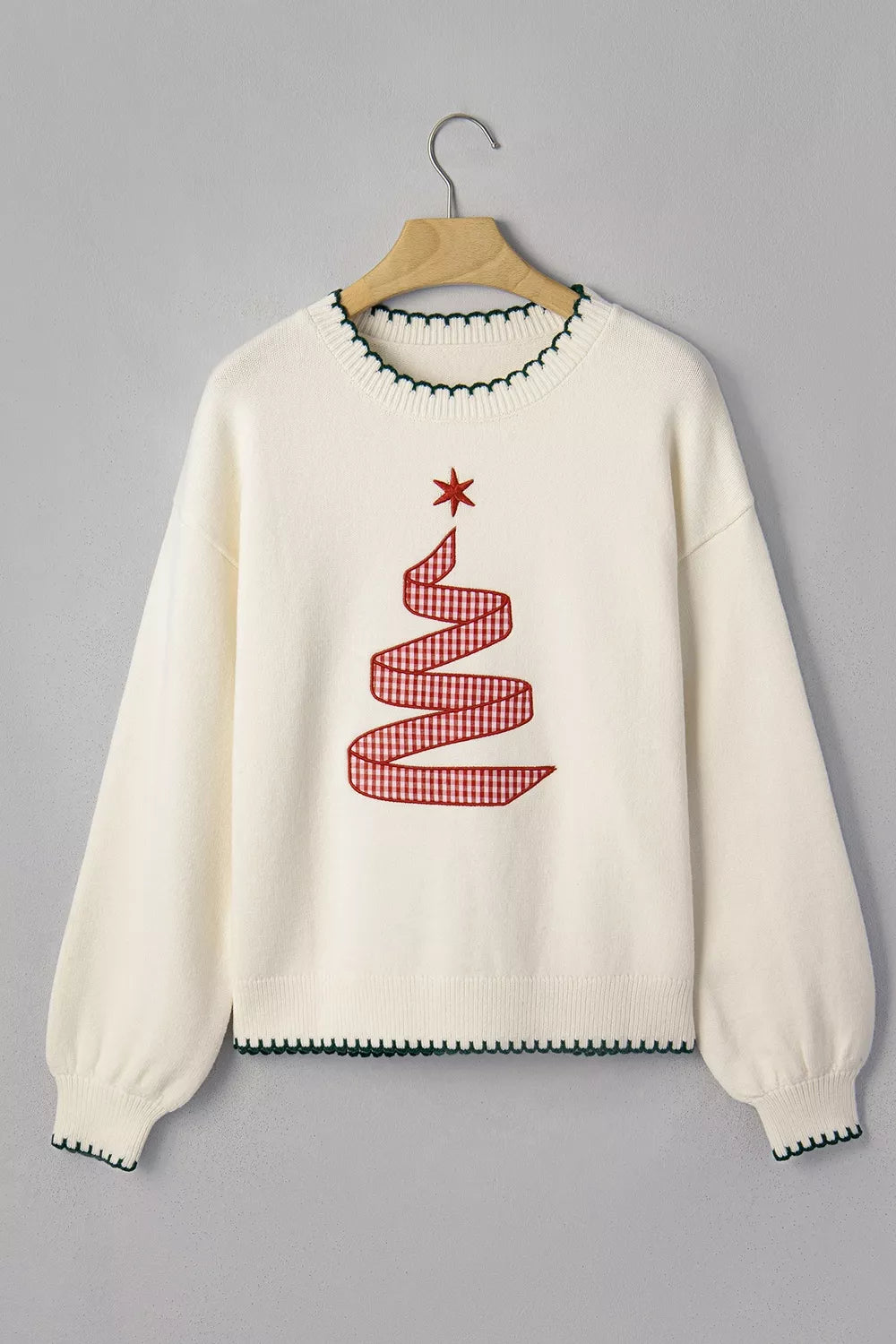 classic pullover sweater in emerald green with crew neck