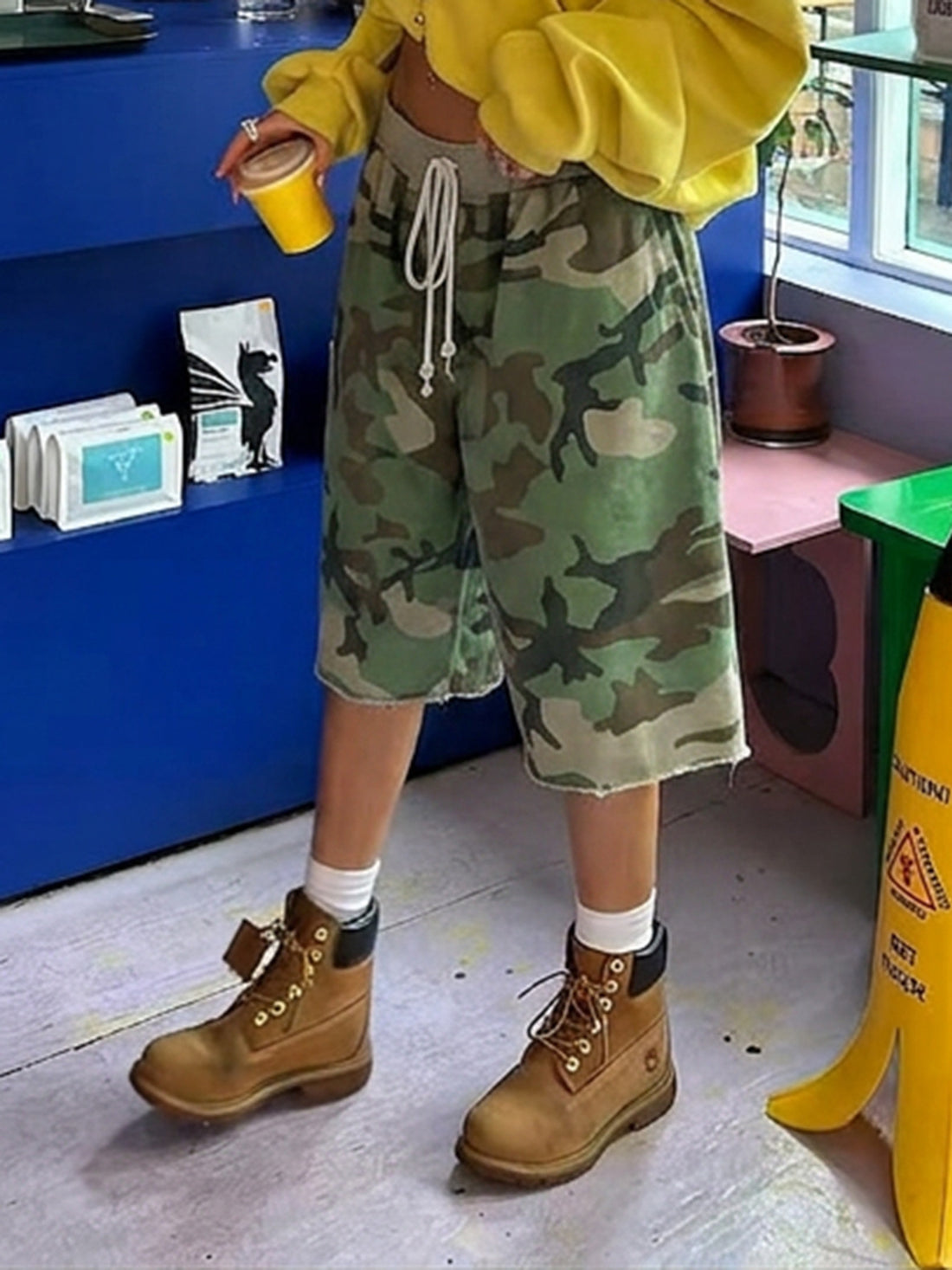tan bermuda shorts with bermuda and drawstring