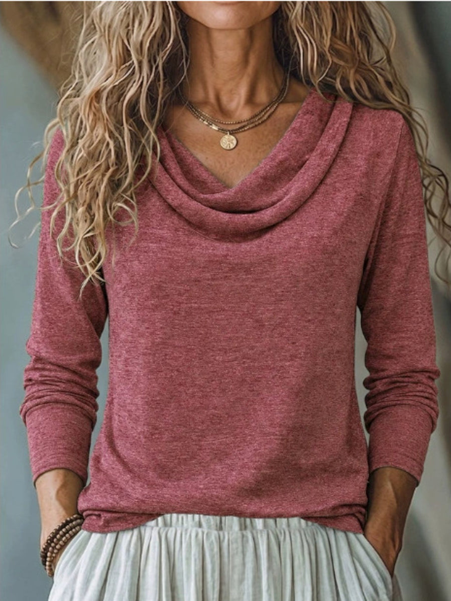 Sage t-shirt with stretch and long sleeve