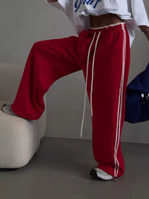 sweatpants featuring striped in Light Gray with 100% polyester Care instructions: Machine wash cold texture