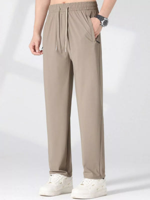 Black Men's Plus Size Quick-dry Casual Pants