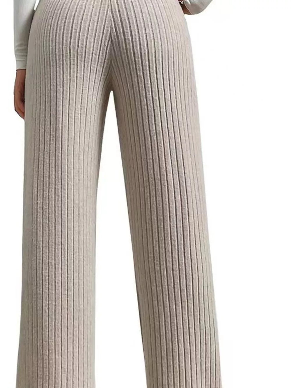 100% polyester Care instructions: Machine wash cold wide-leg pants in Light Gray with wide-leg silhouette