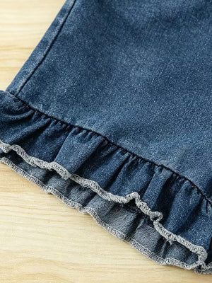 Children's Strawberry Crochet Trim Top & Denim Shorts Set option 7