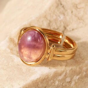 ring featuring striped in Brown with Tiger' texture