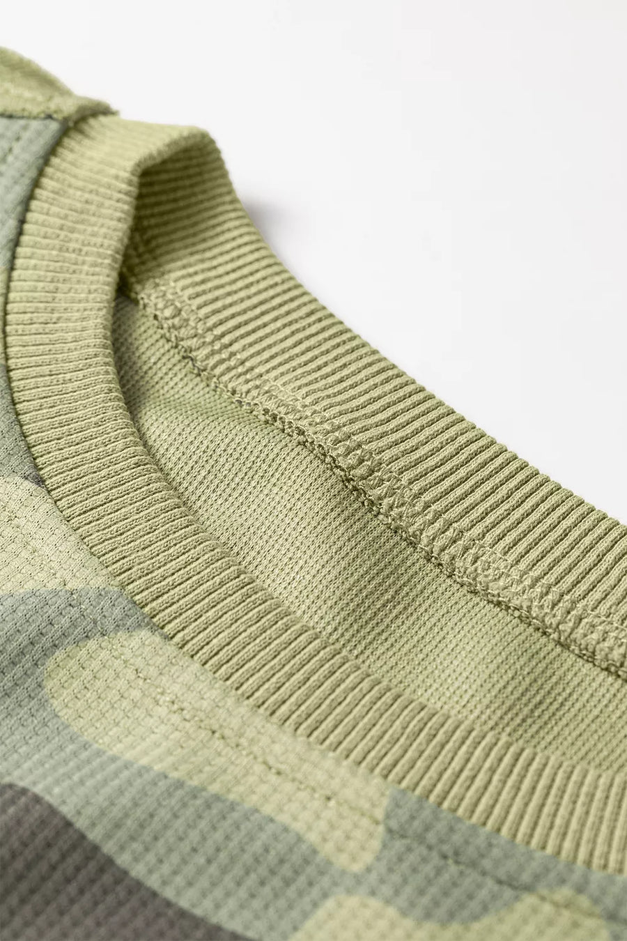 Camouflage Waffle Knit Oversized Sweatshirt, view 14