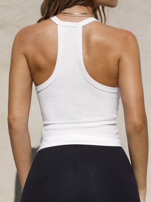 Ribbed Racerback Cami in Army Green